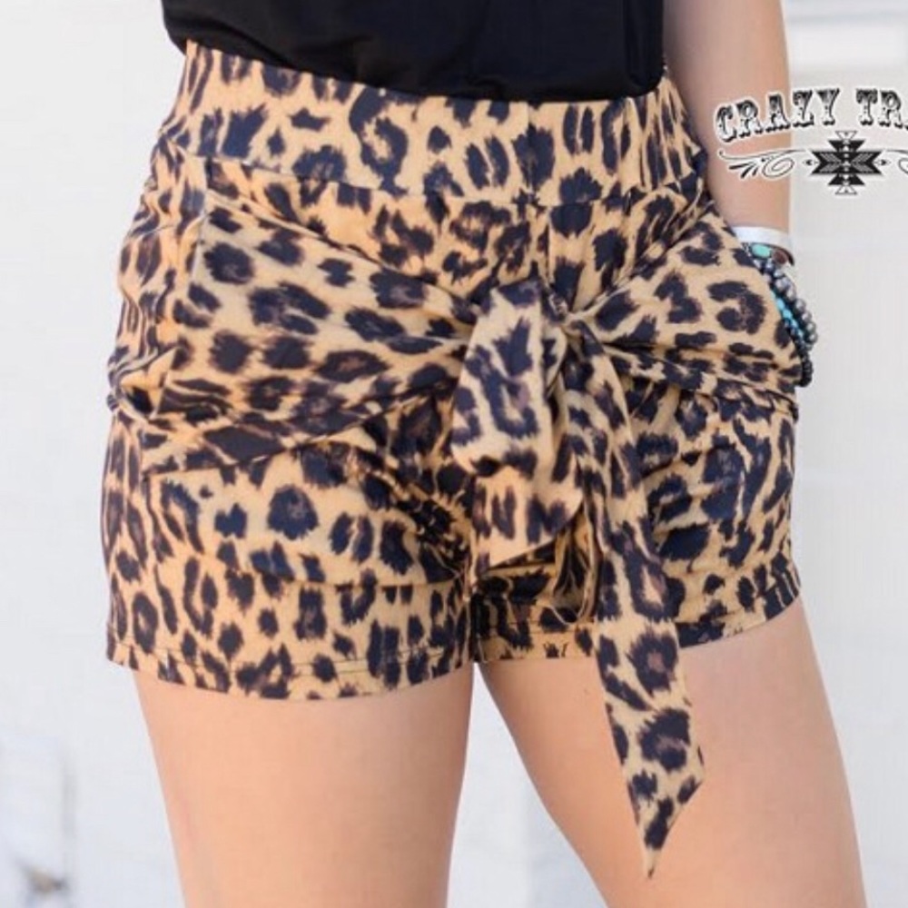 Leopard print shorts